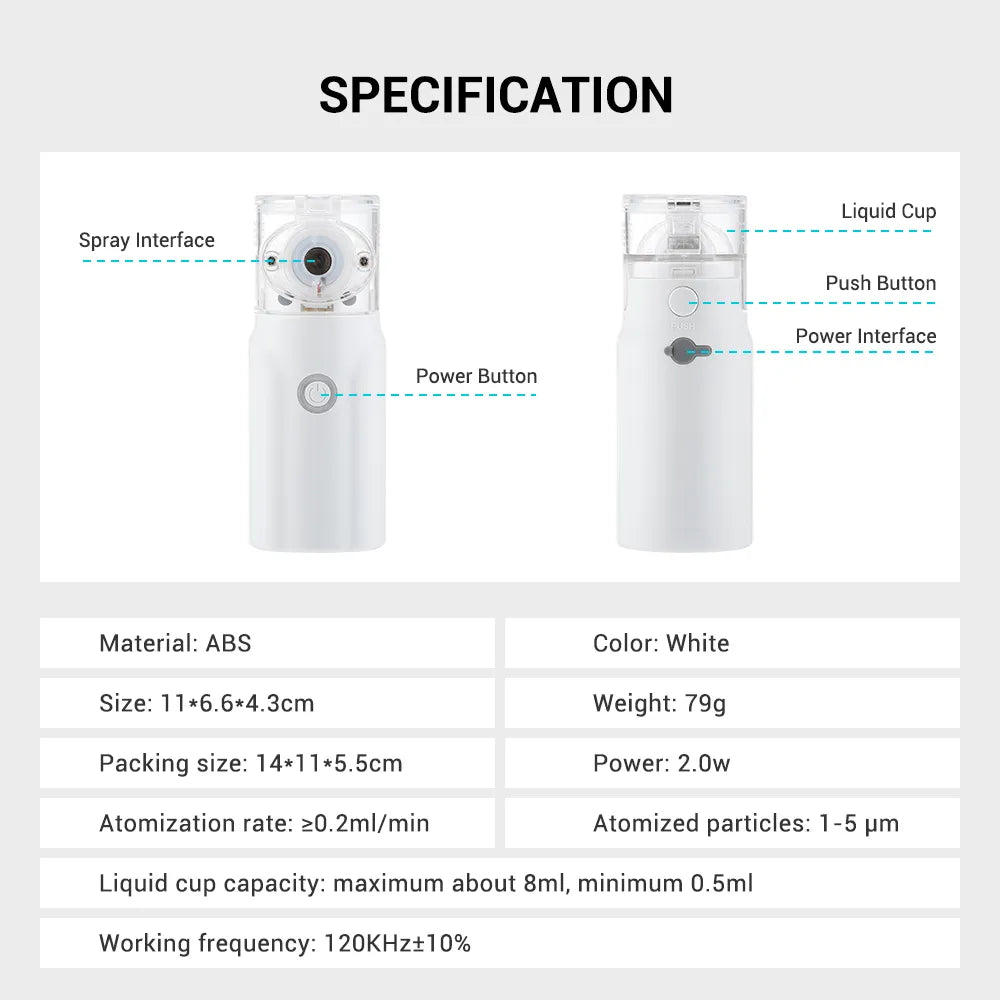 Portable Medical Asthma Nebulizer